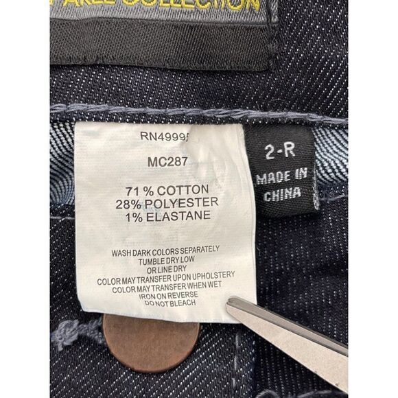 Apparel Collection Dark Wash Straight Leg Jean Size 2 R - Picture 7 of 7